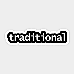 Traditional Typography White Text Sticker